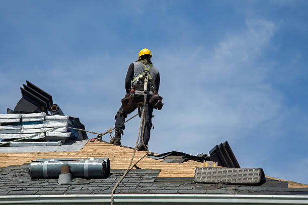 Professional Storm Damage Roof Repair technician working in East Lynne, MO